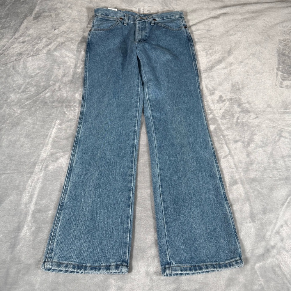 Wrangler Cowboy Cut Slim Jeans Mens 28x30 Light Wash A102 NEW - Picture 6 of 11